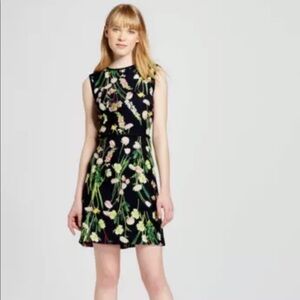 Victoria Beckham Target Satin Floral Sheath Dress